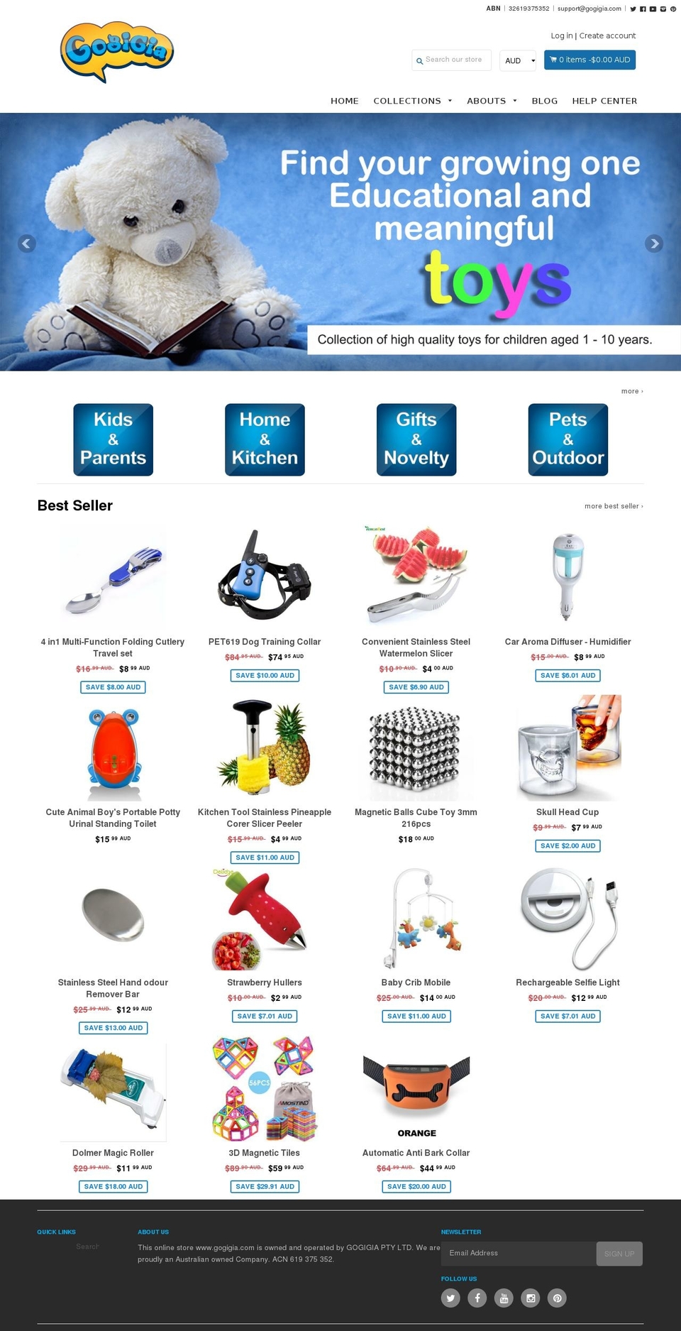 gogigia.com — Shopify storefront screenshot