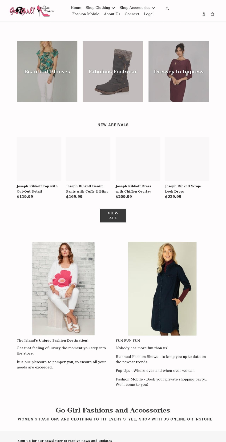 gogirlfashionsandaccessories.ca shopify website screenshot
