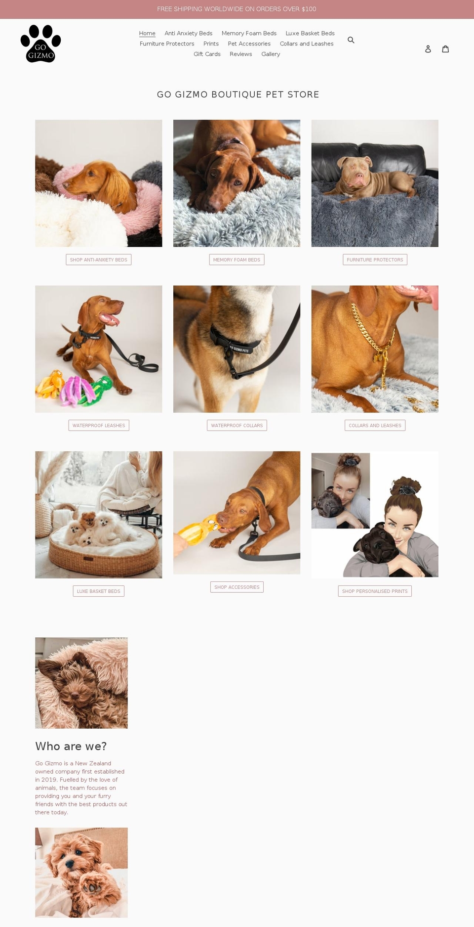 gogizmopets.com shopify website screenshot