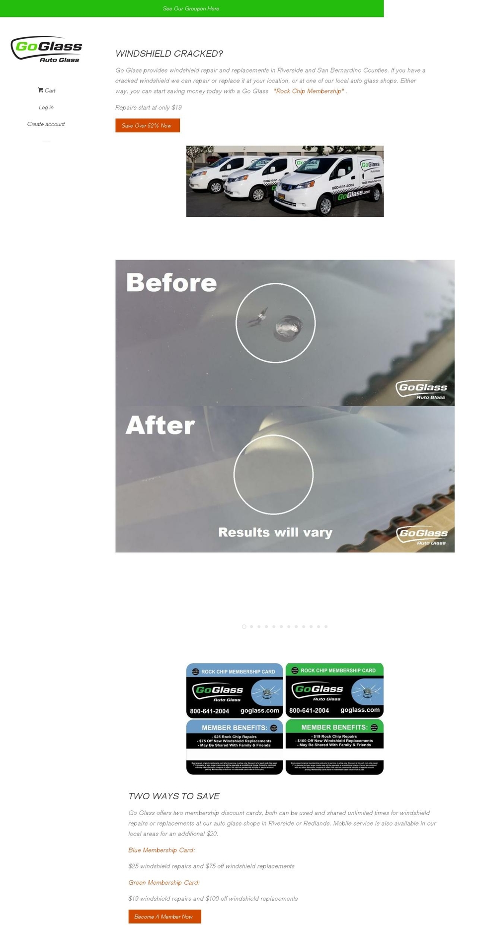 goglass.net shopify website screenshot