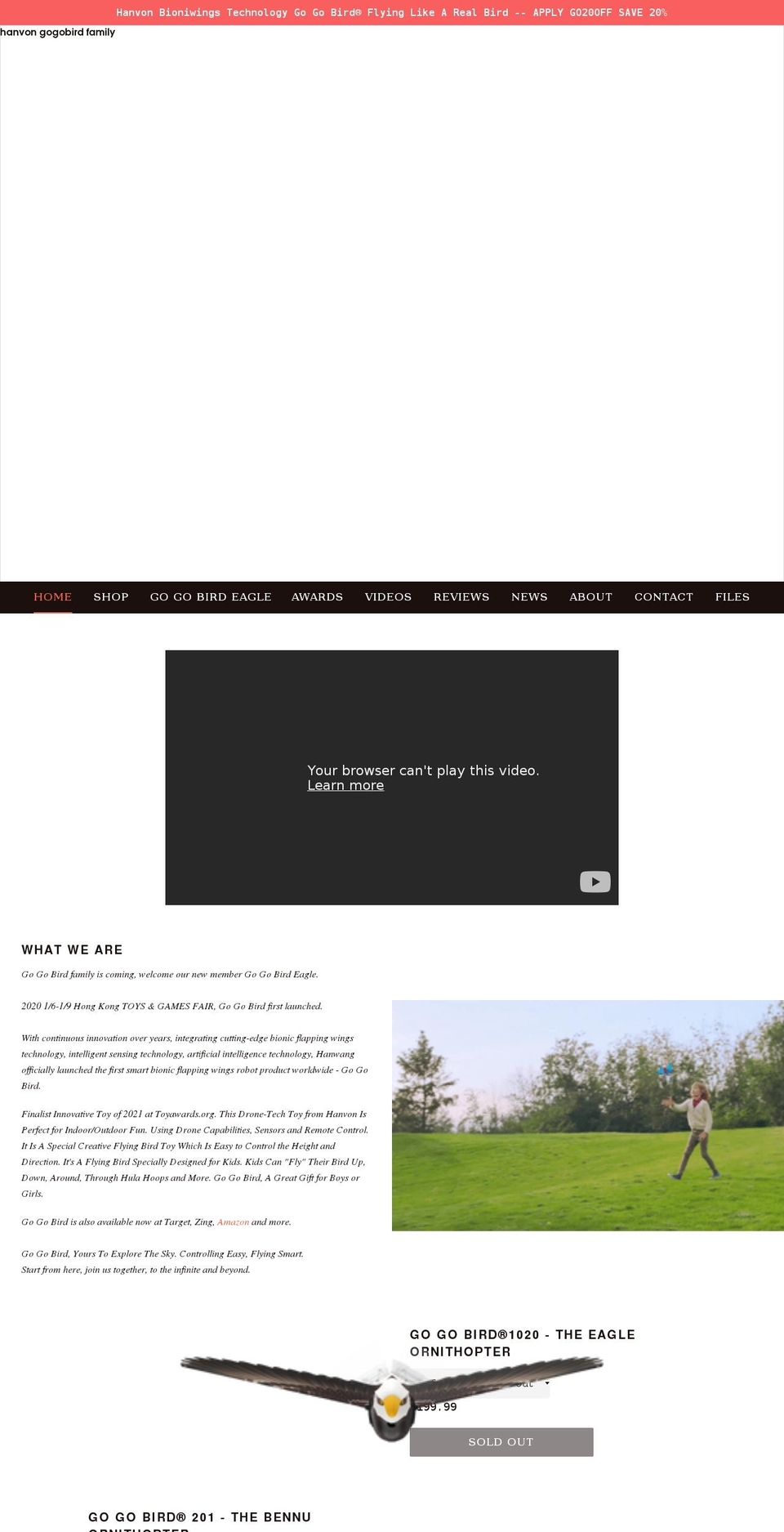 gogobird.com shopify website screenshot