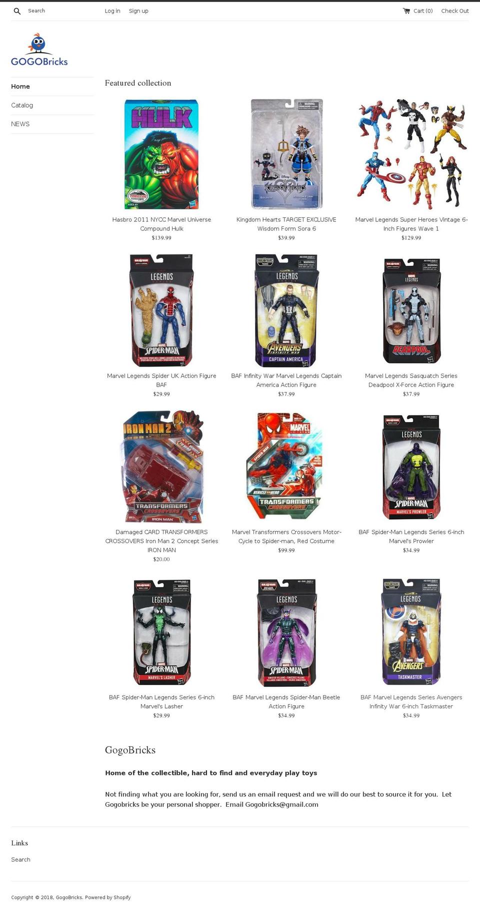 gogobricks.com — Shopify storefront screenshot