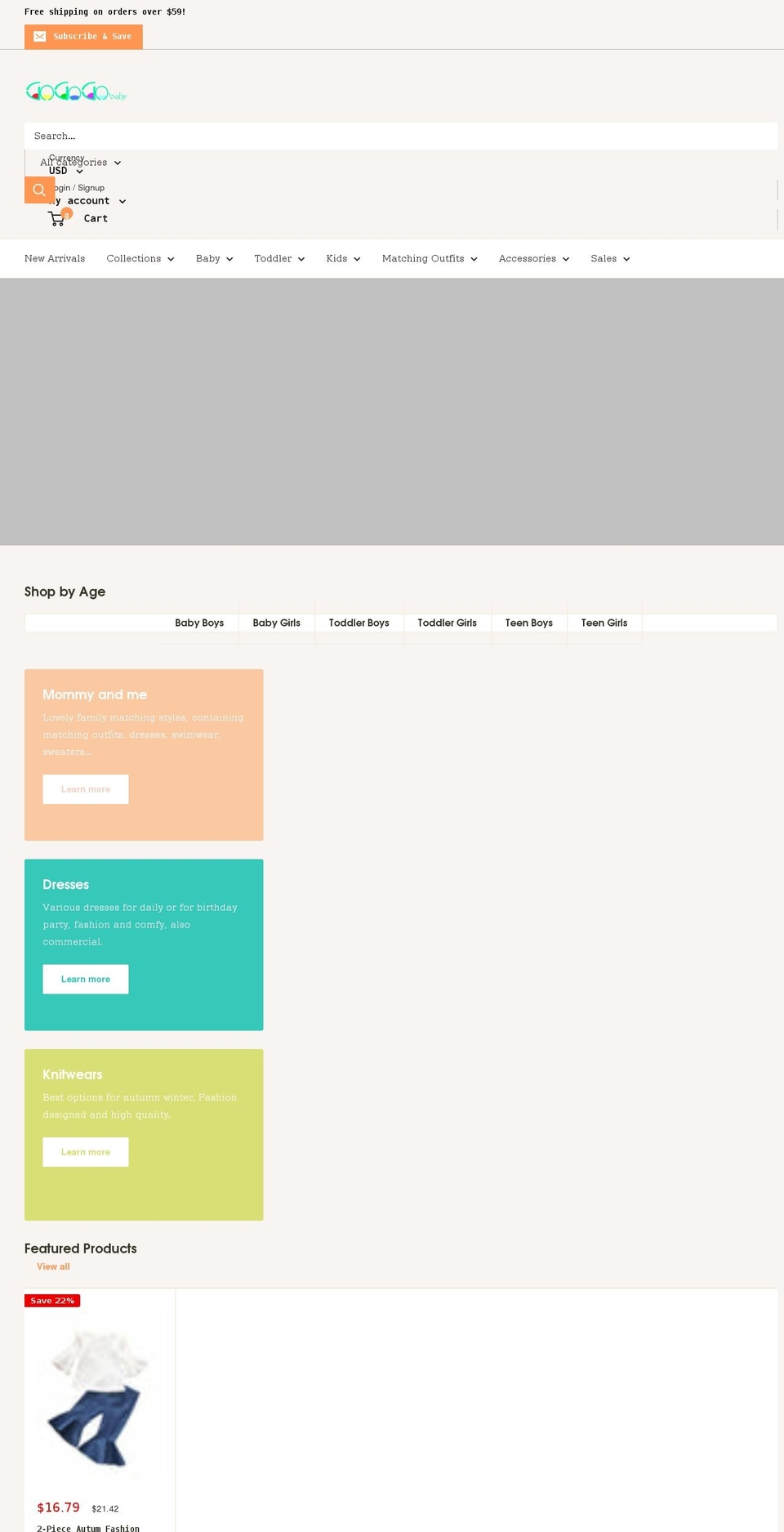 gogogobaby.com shopify website screenshot
