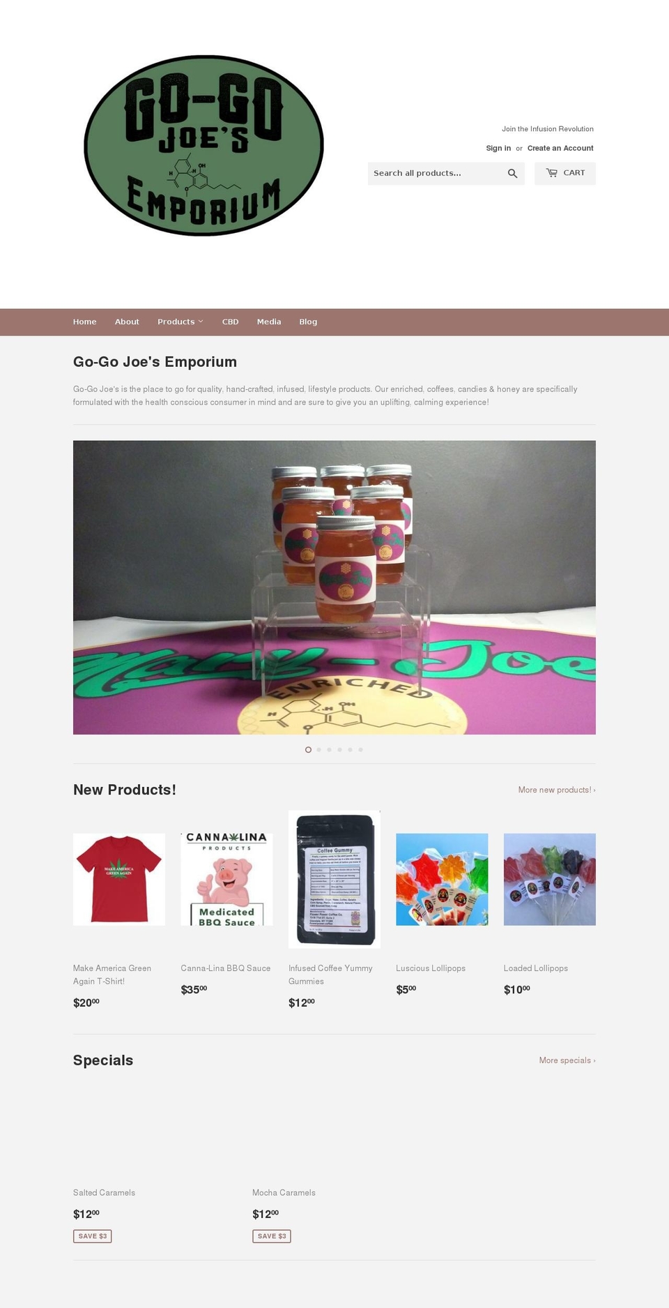 gogojoes.com — Shopify storefront screenshot