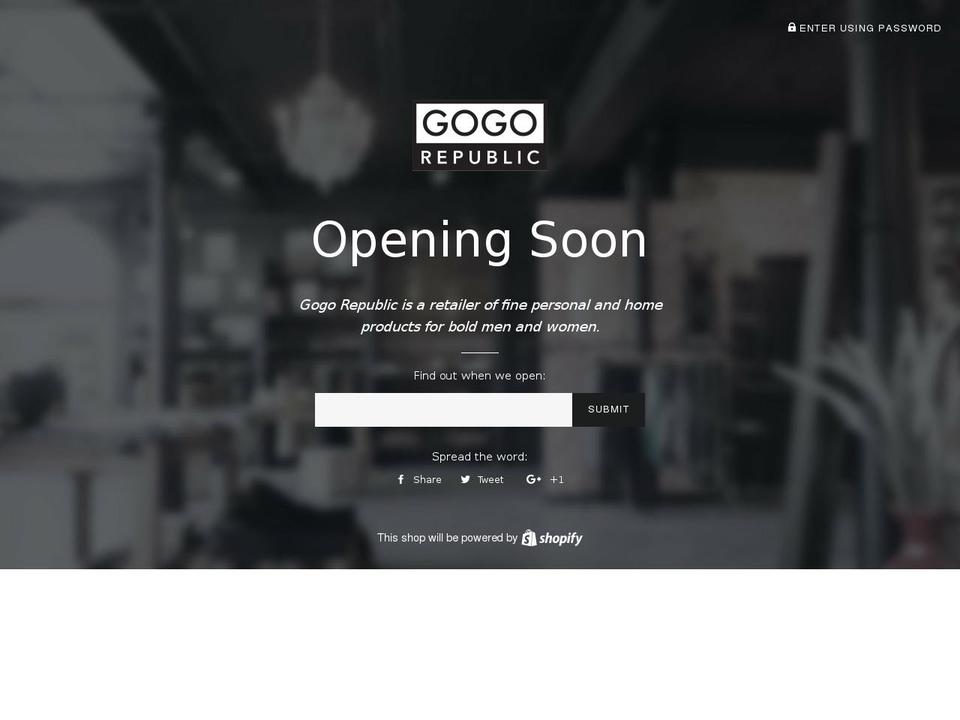 gogorepublic.com shopify website screenshot