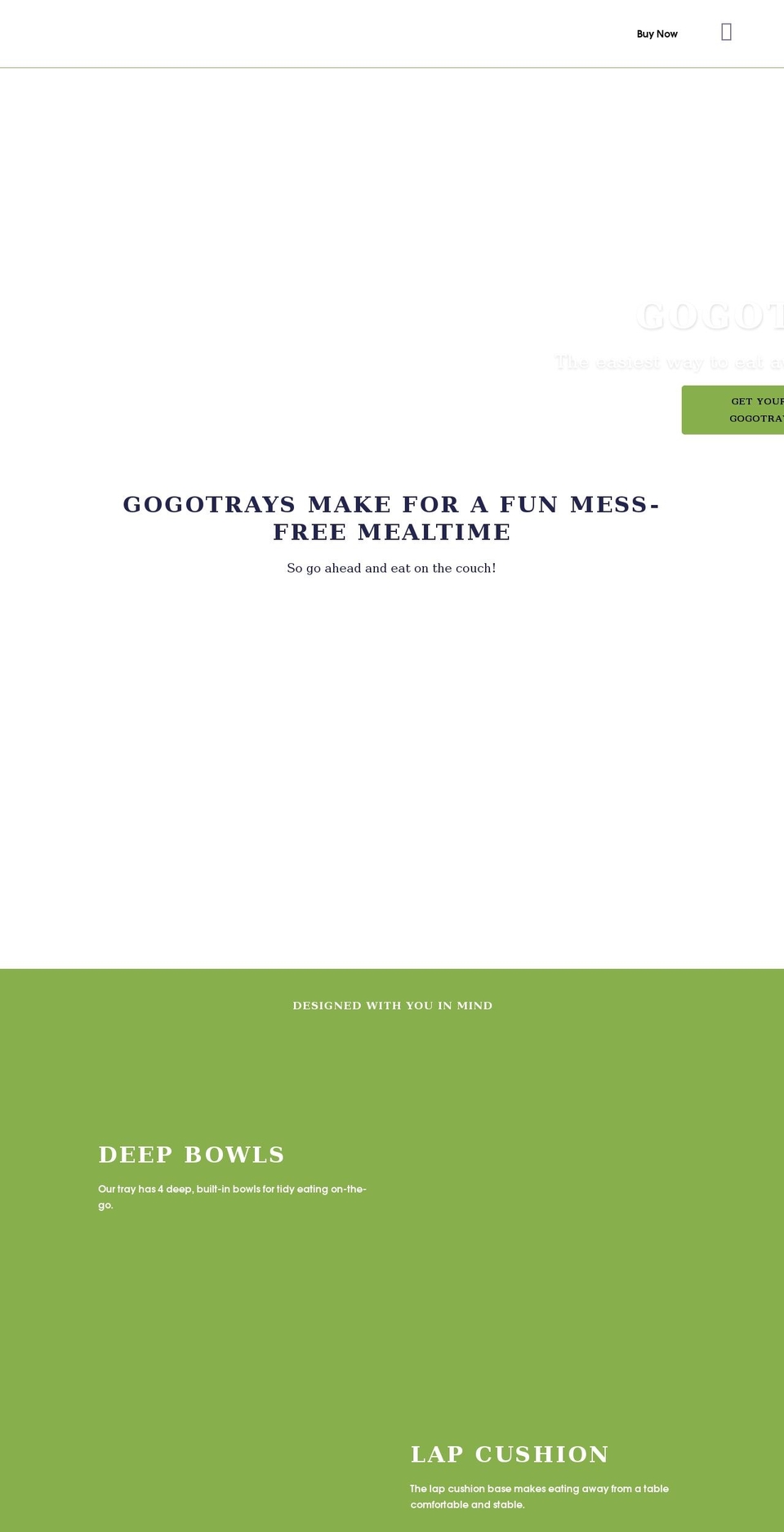 gogotrays.com shopify website screenshot