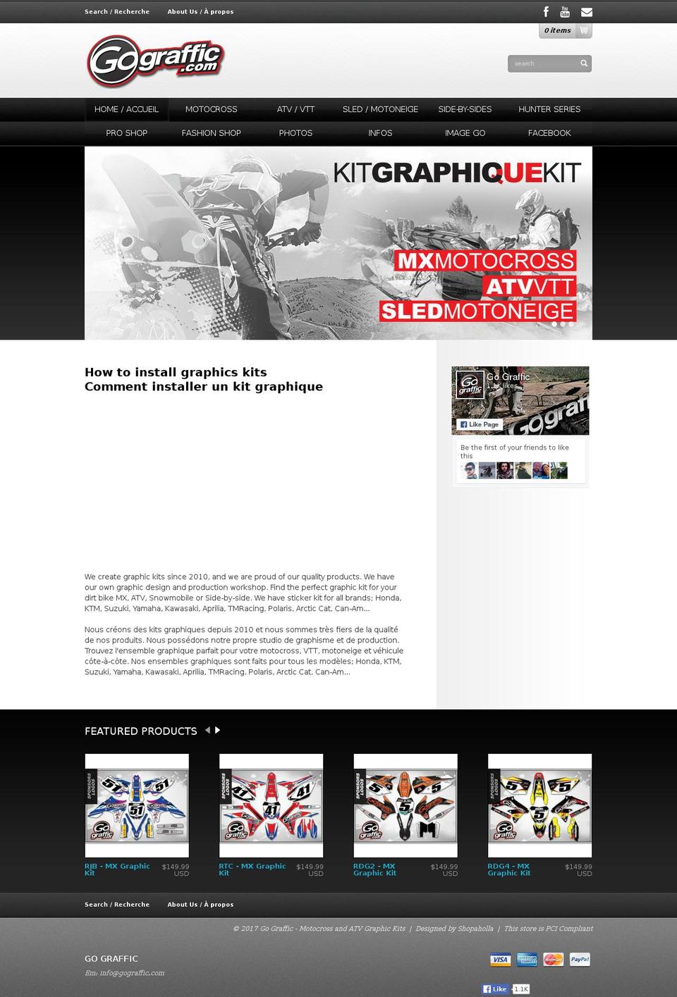 Stratus Shopify theme site example gograffic.com