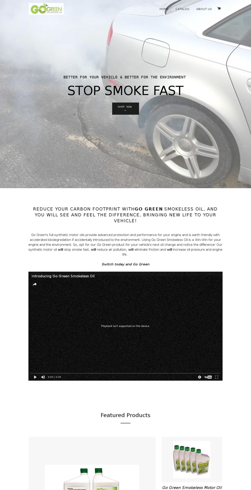 gogreensmokelessoilaustralia.com shopify website screenshot