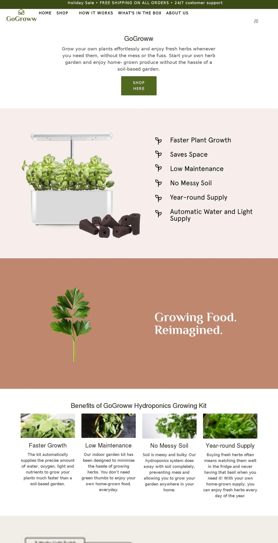 gogroww.com shopify website screenshot