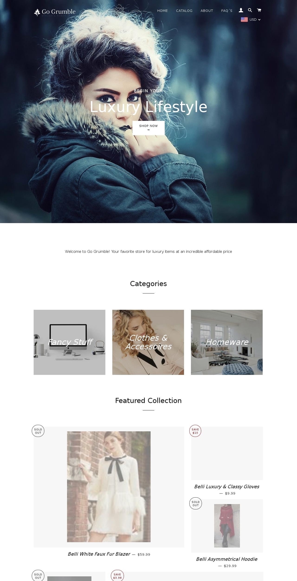 gogrumble.com — Shopify storefront screenshot