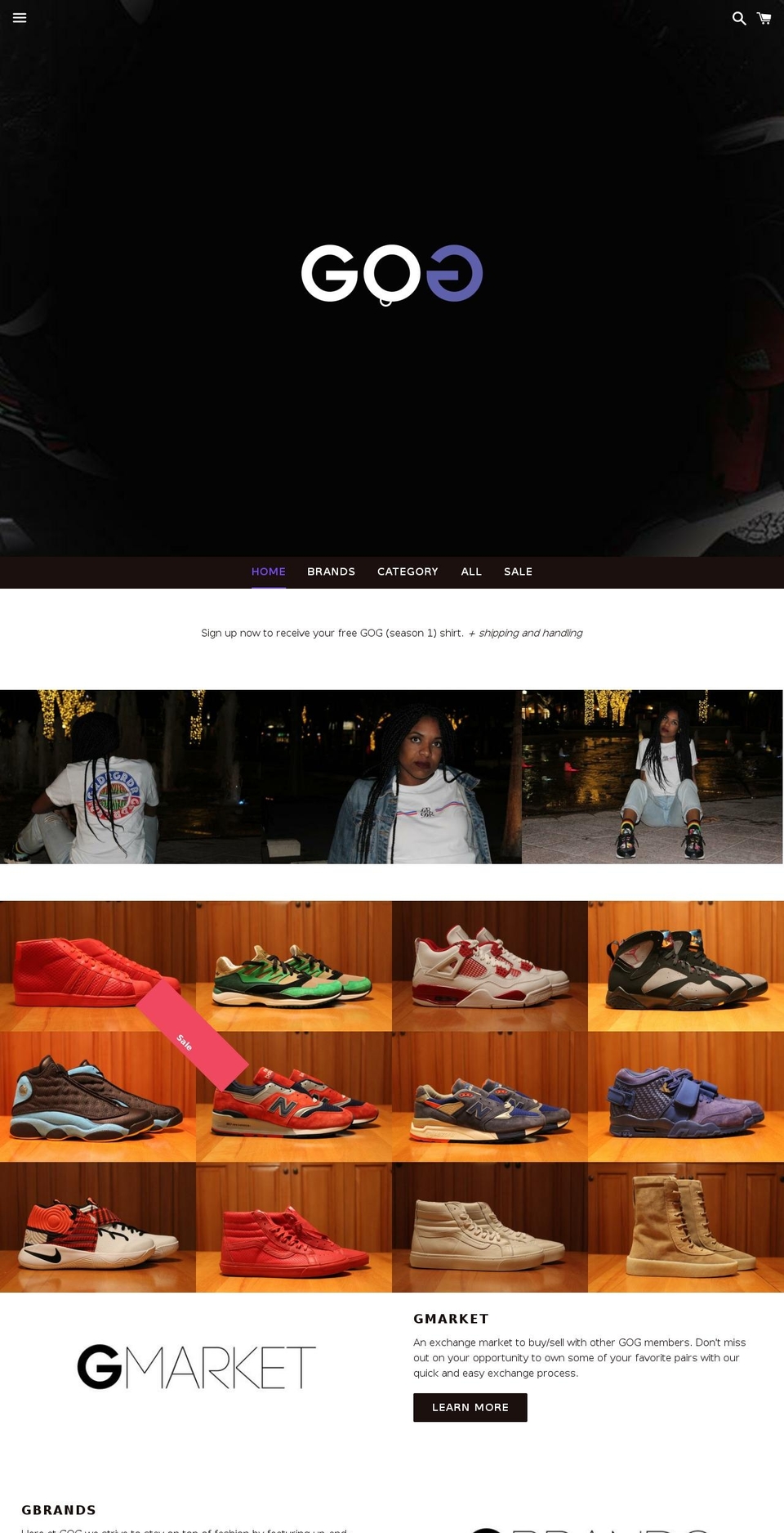 gogstore.com — Shopify storefront screenshot