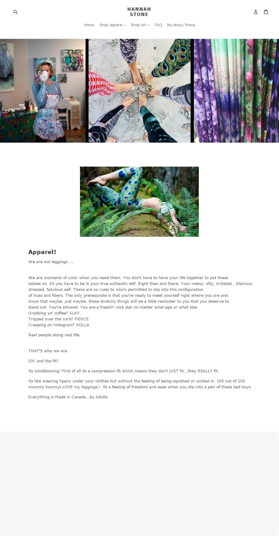 gohannahstone.com — Shopify storefront screenshot