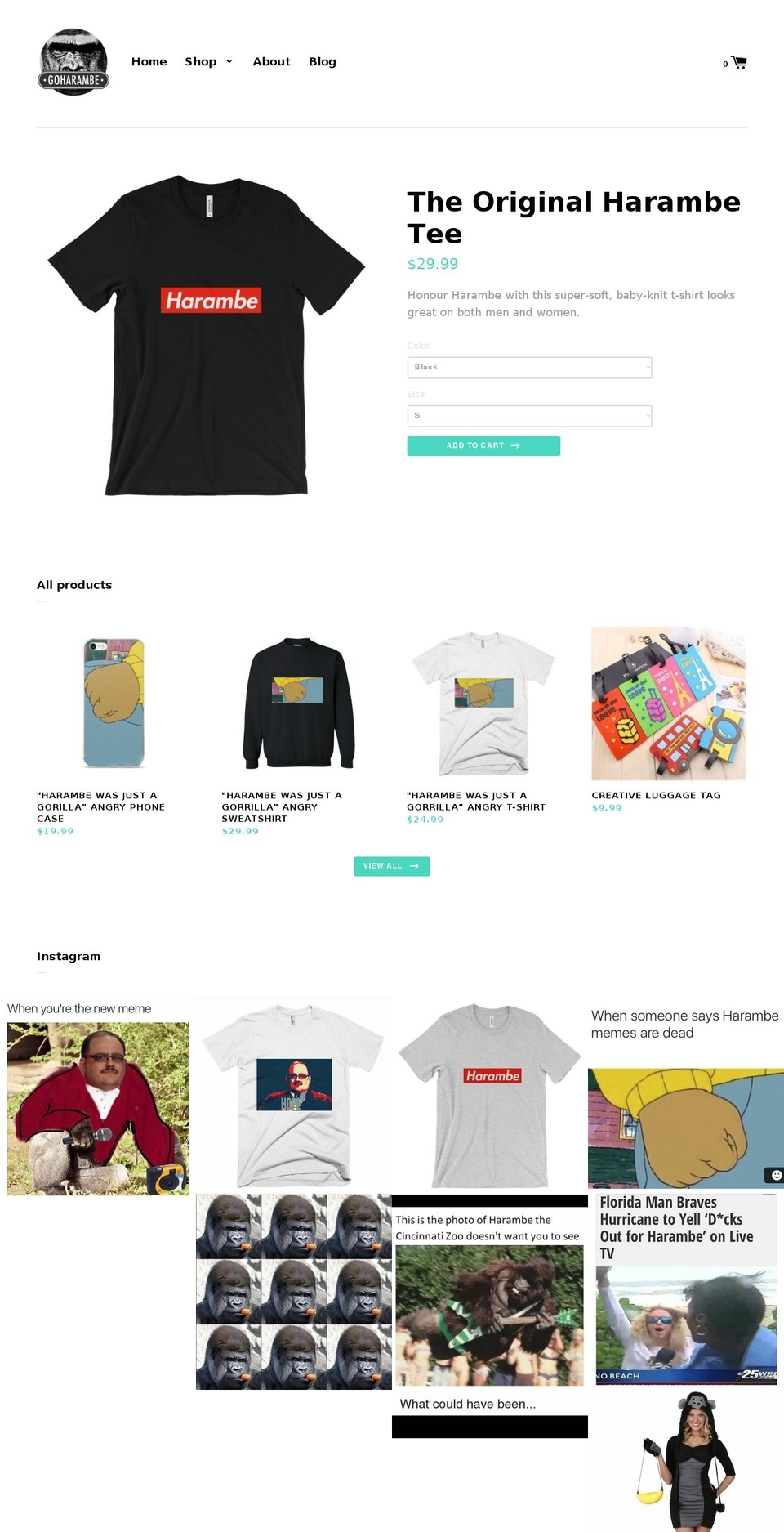 goharambe.com shopify website screenshot