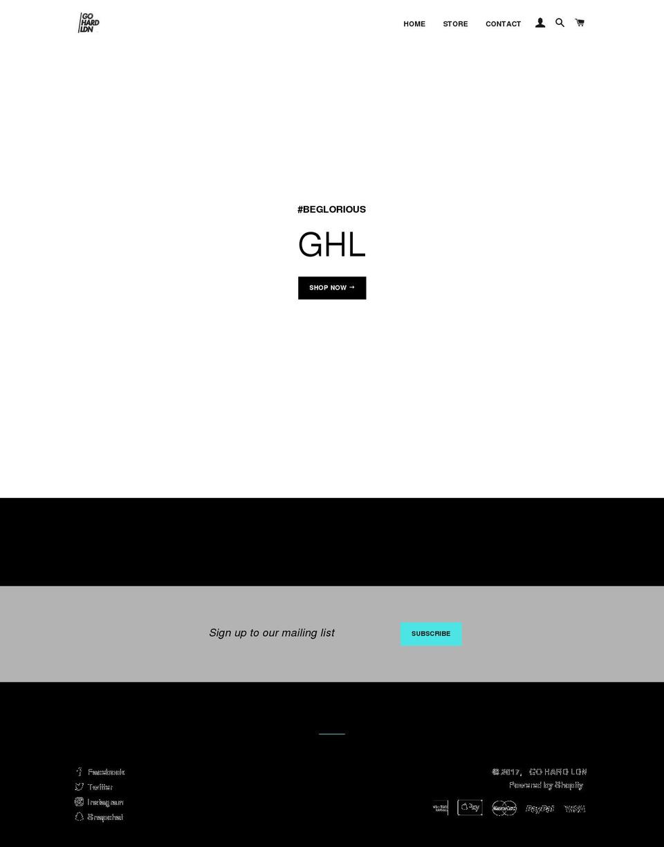 gohardldn.com shopify website screenshot