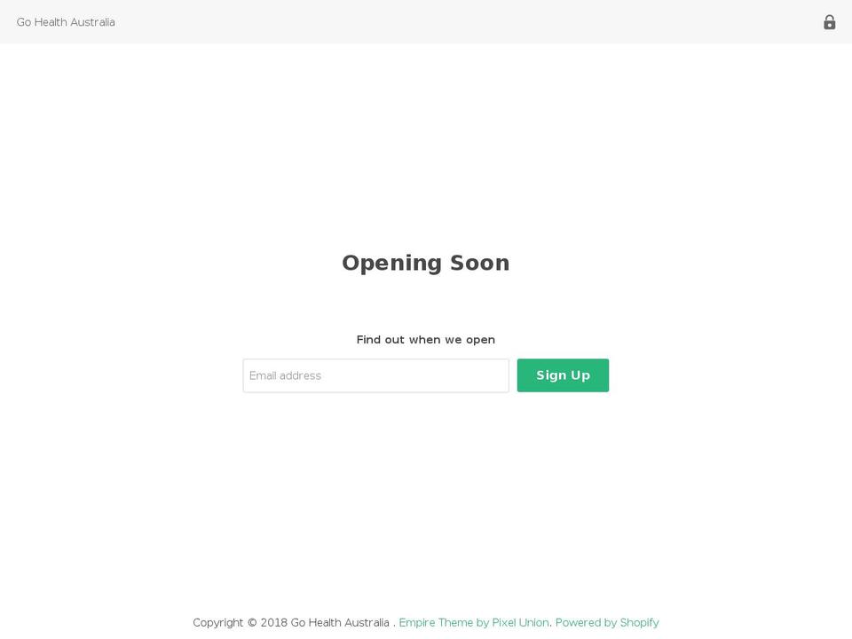 gohealth.com.au shopify website screenshot