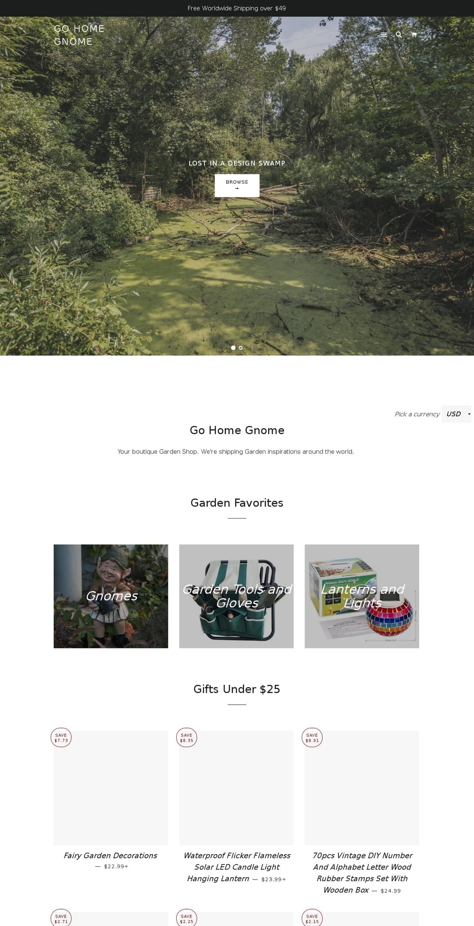 gohomegnome.com — Shopify storefront screenshot