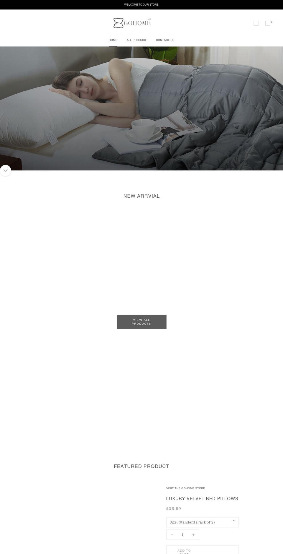 gohomevip.com shopify website screenshot