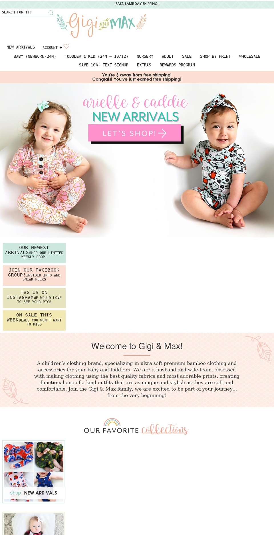 goinghomeoutfits.com — Shopify storefront screenshot