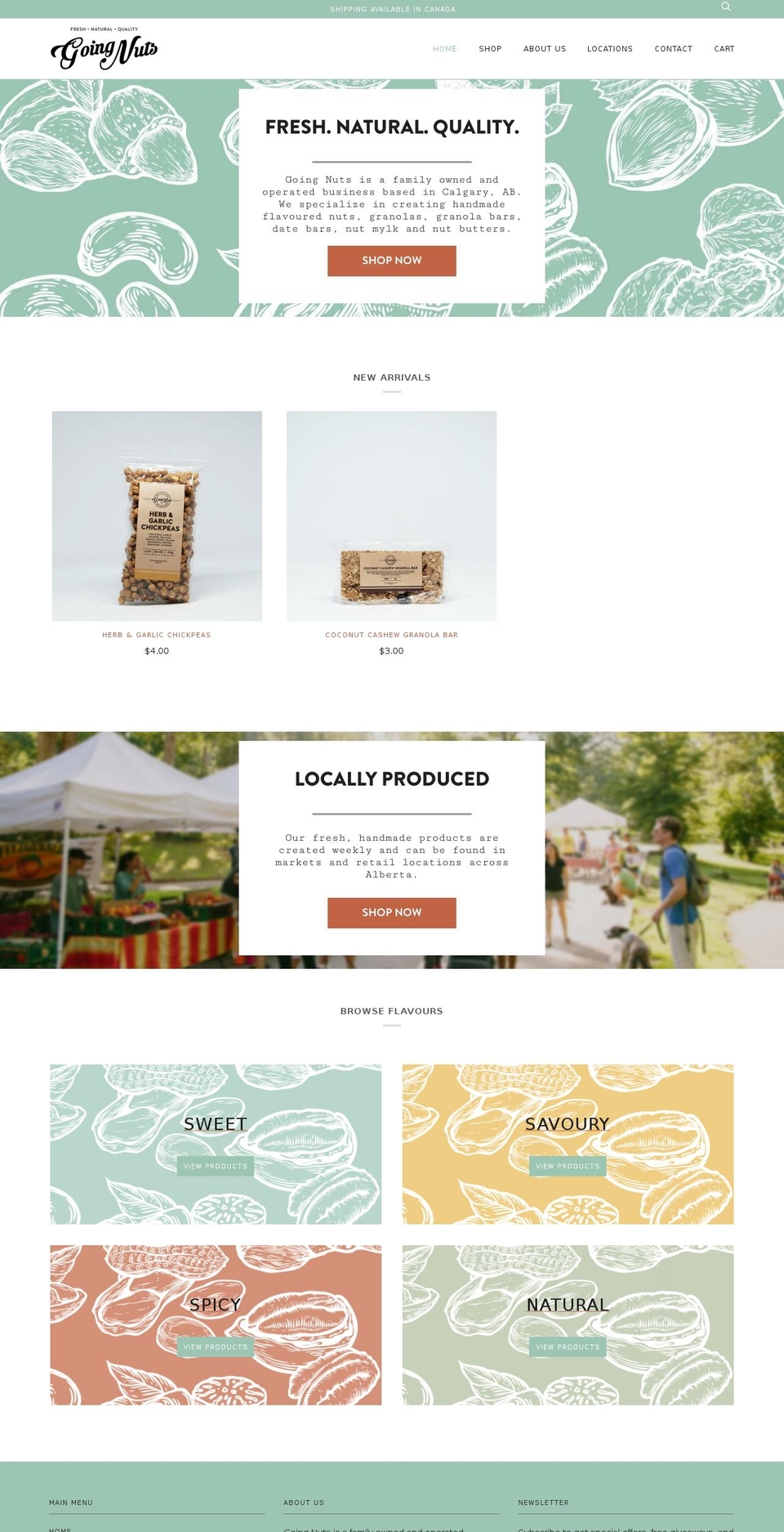 goingnuts.ca shopify website screenshot
