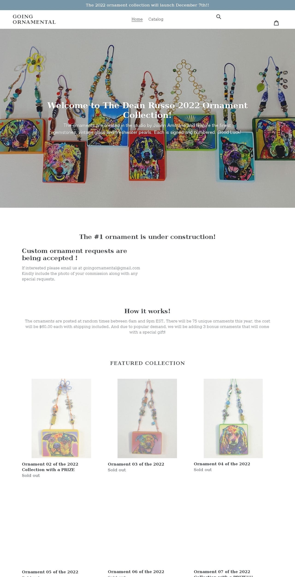 goingornamental.com shopify website screenshot