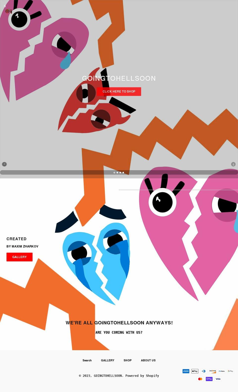 goingtohellsoon.com shopify website screenshot