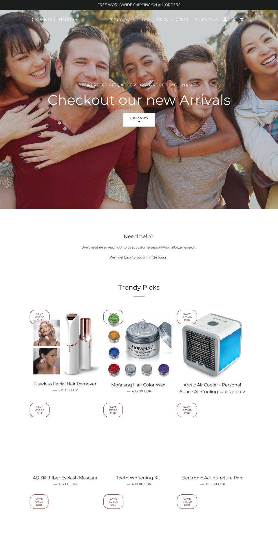 goingtrendy.com — Shopify storefront screenshot