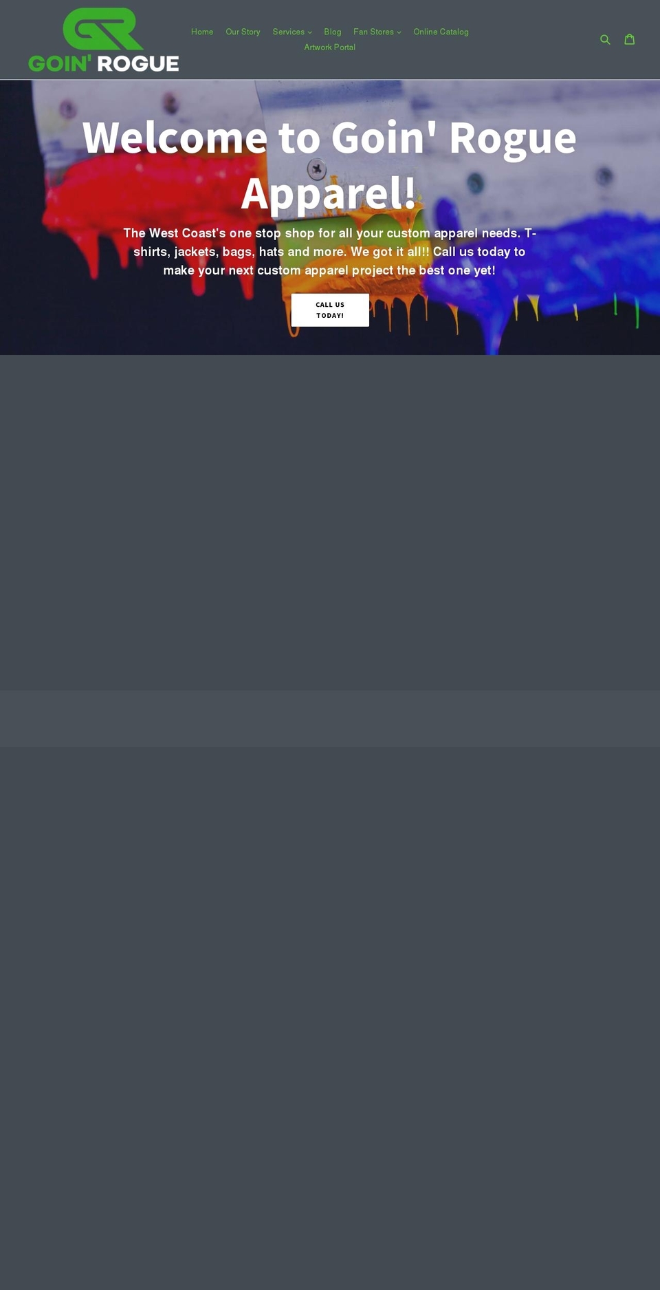 goinrogueapparel.com — Shopify storefront screenshot