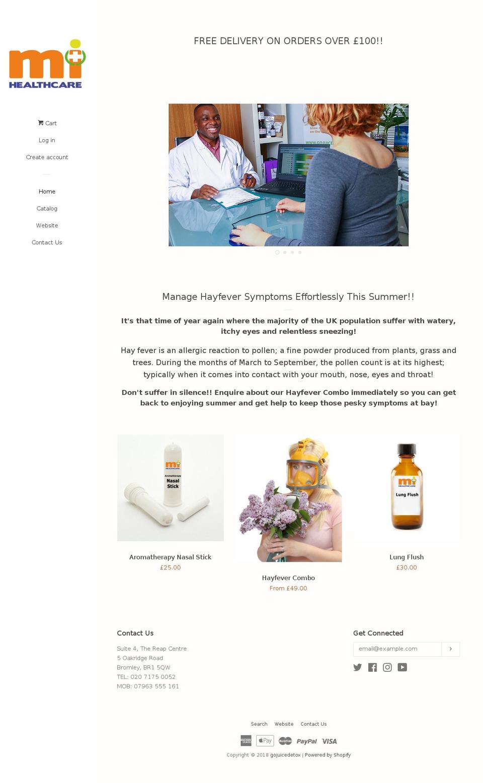 gojuiceshop.com — Shopify storefront screenshot