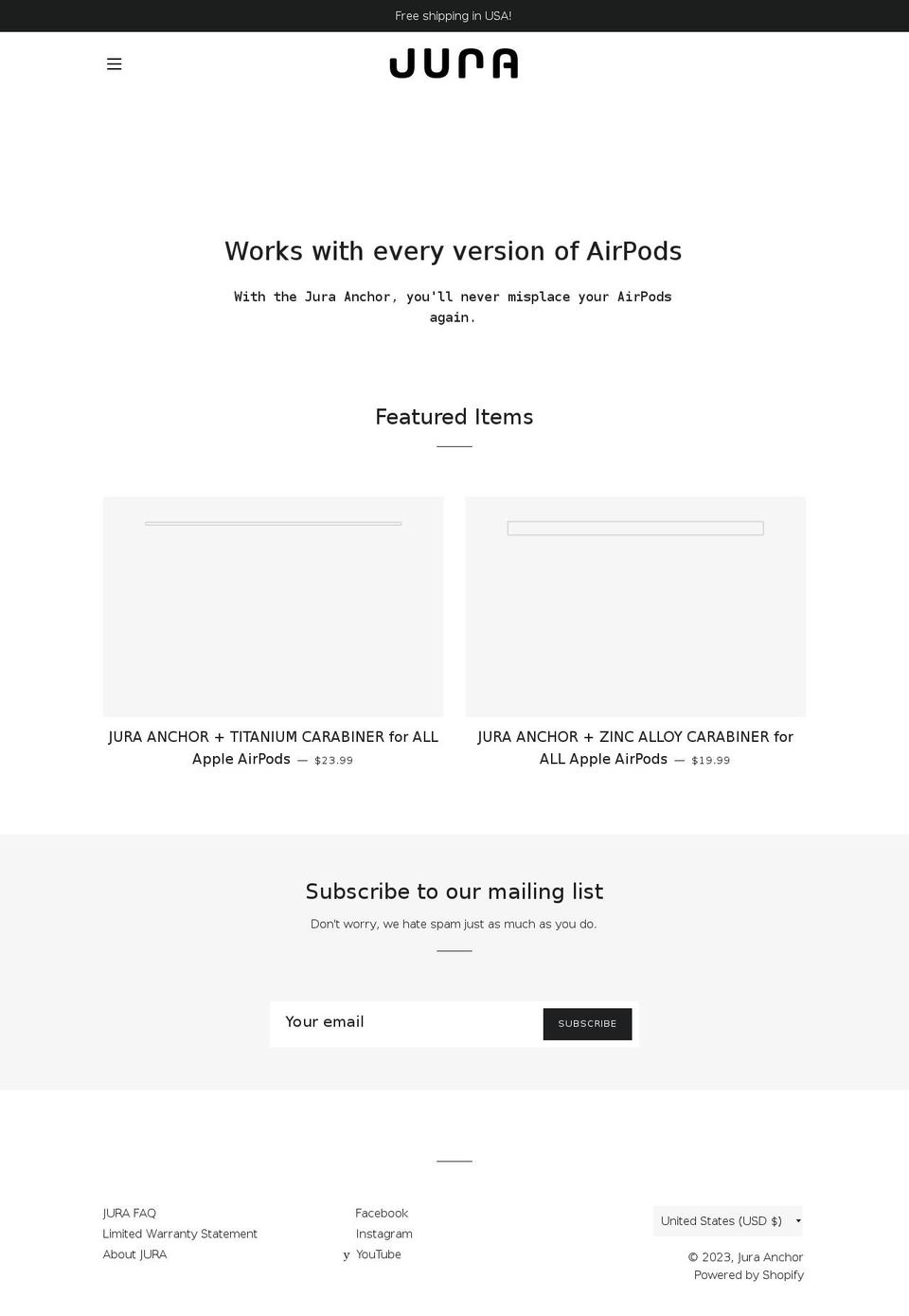 gojura.com shopify website screenshot