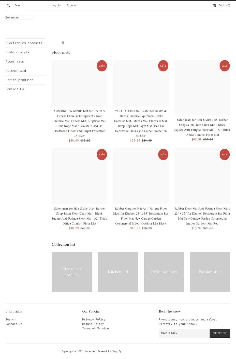 gokanvasonline.com shopify website screenshot