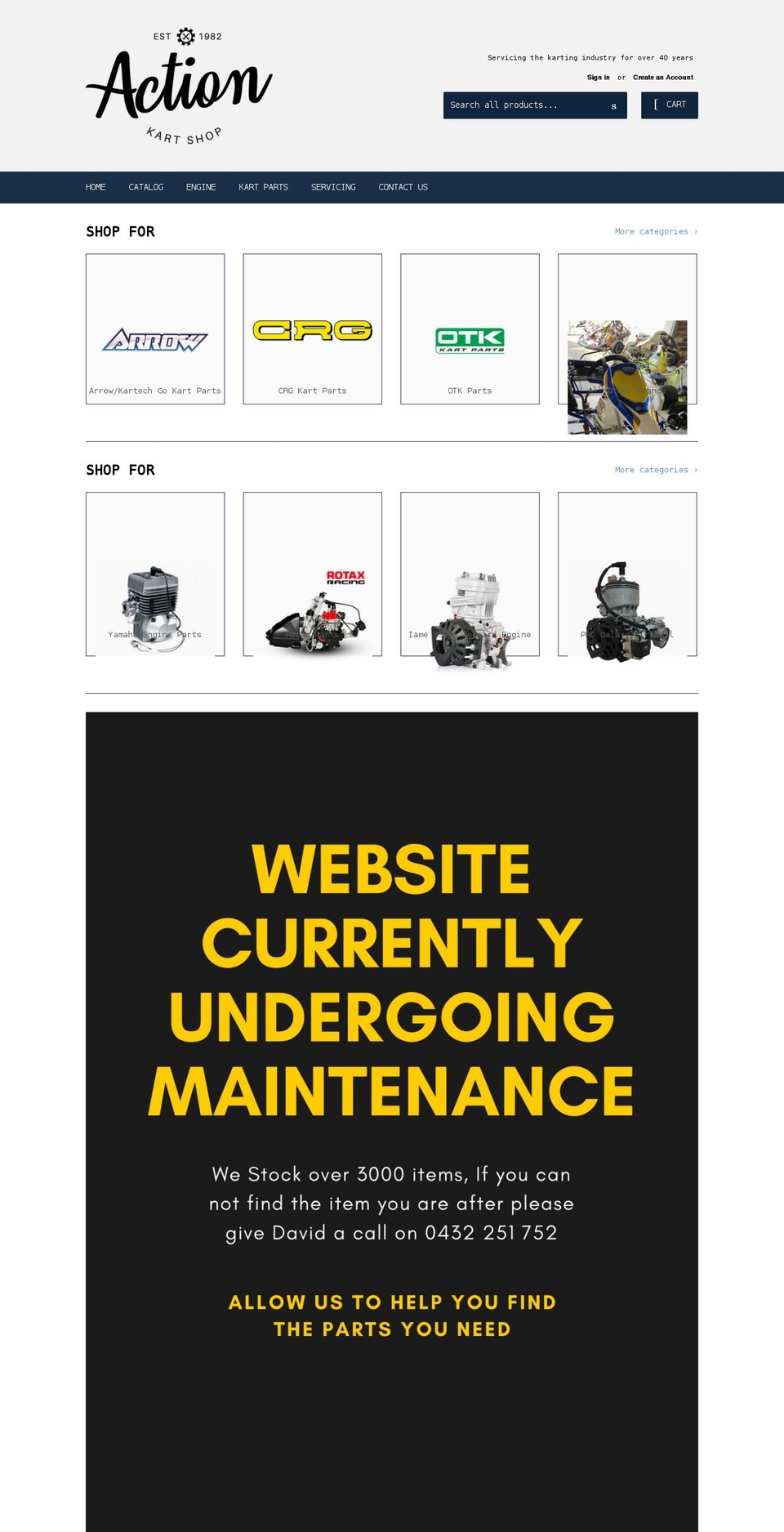 gokartshop.net shopify website screenshot