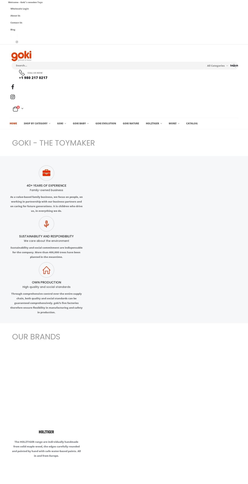 goki-toys.com shopify website screenshot