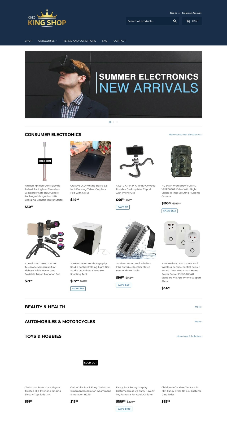 gokingshop.com — Shopify storefront screenshot