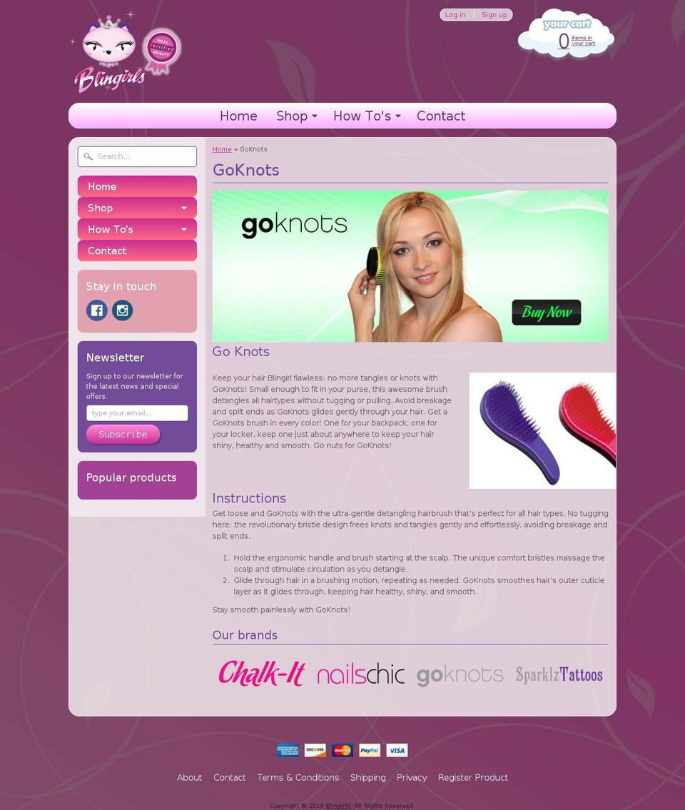 goknotsbrush.com shopify website screenshot