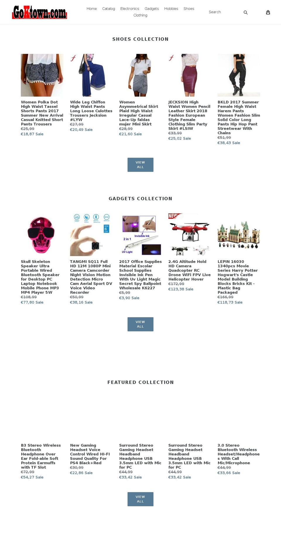 goktown.com — Shopify storefront screenshot