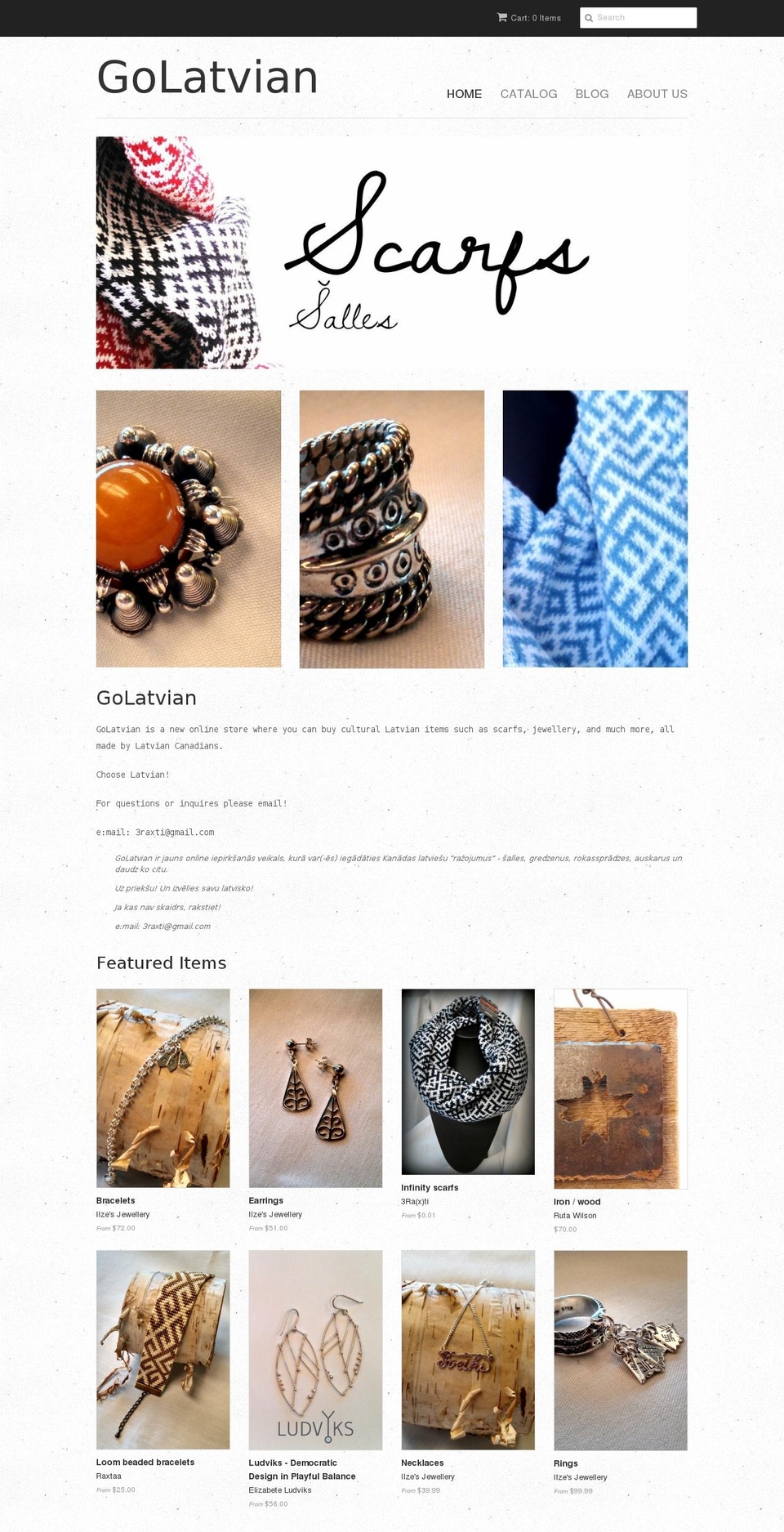 golatvian.com — Shopify storefront screenshot