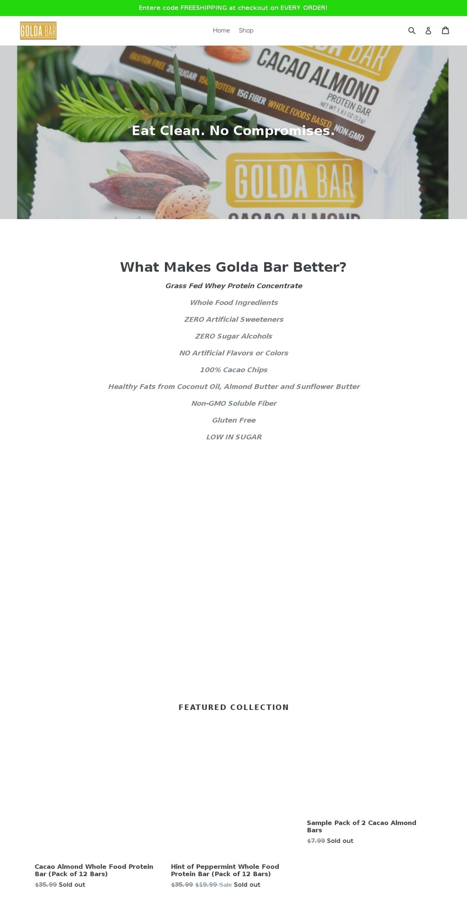 goldabar.com — Shopify storefront screenshot