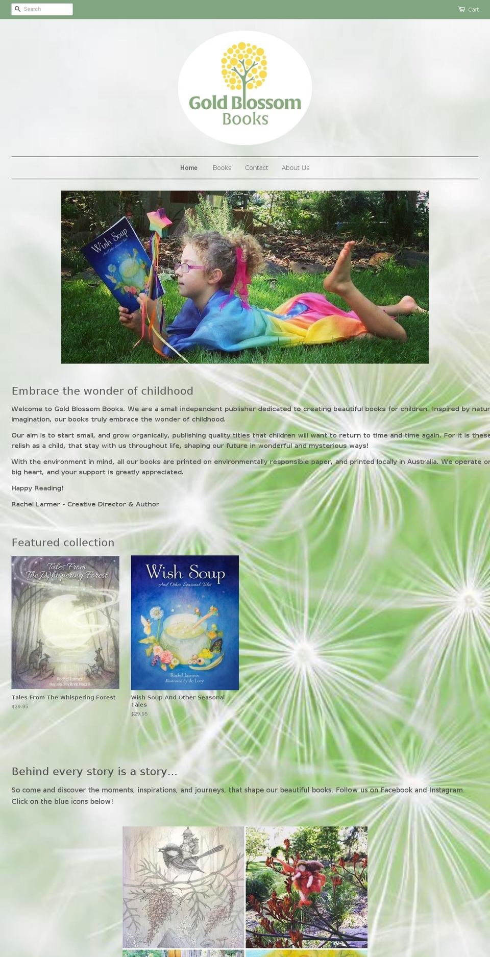 goldblossombooks.com.au shopify website screenshot