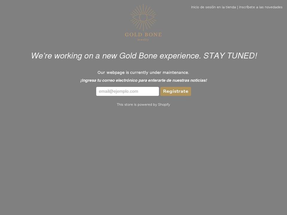 goldbonejewelry.com shopify website screenshot