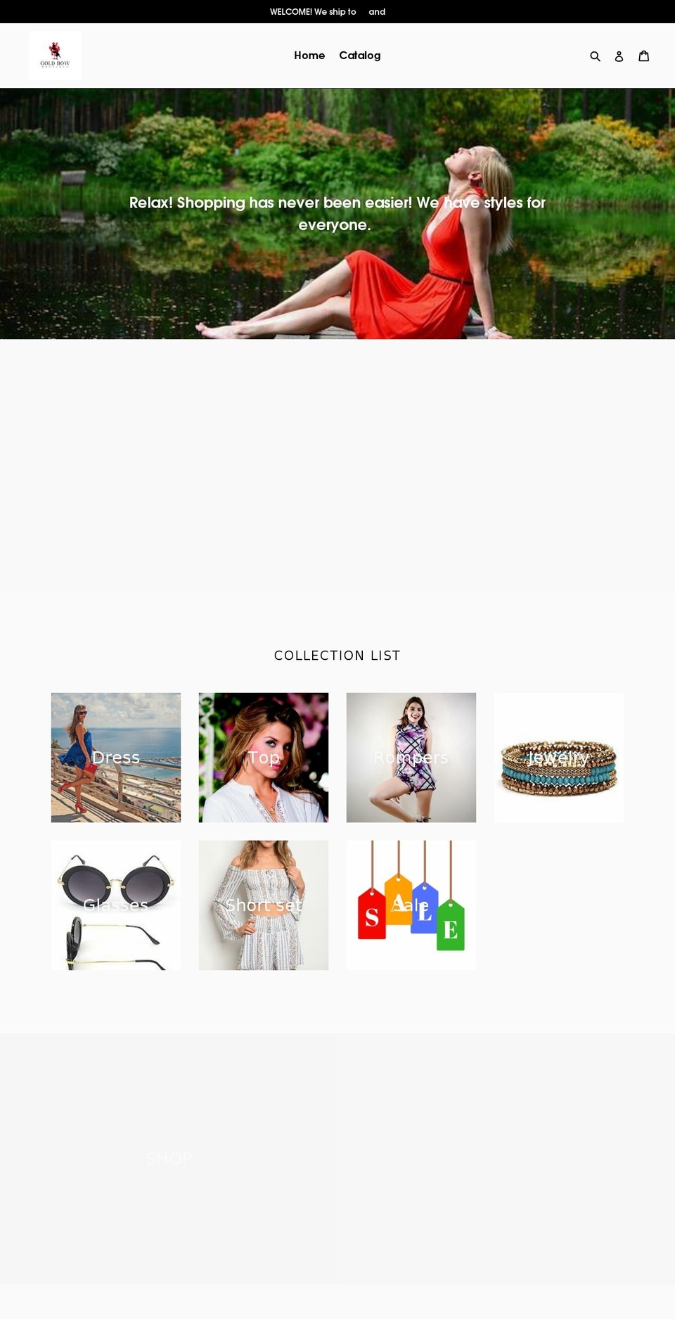 goldbowboutique.com — Shopify storefront screenshot