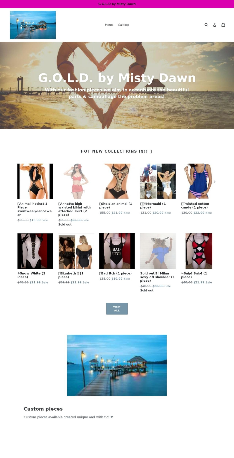 goldbymistydawn.com — Shopify storefront screenshot