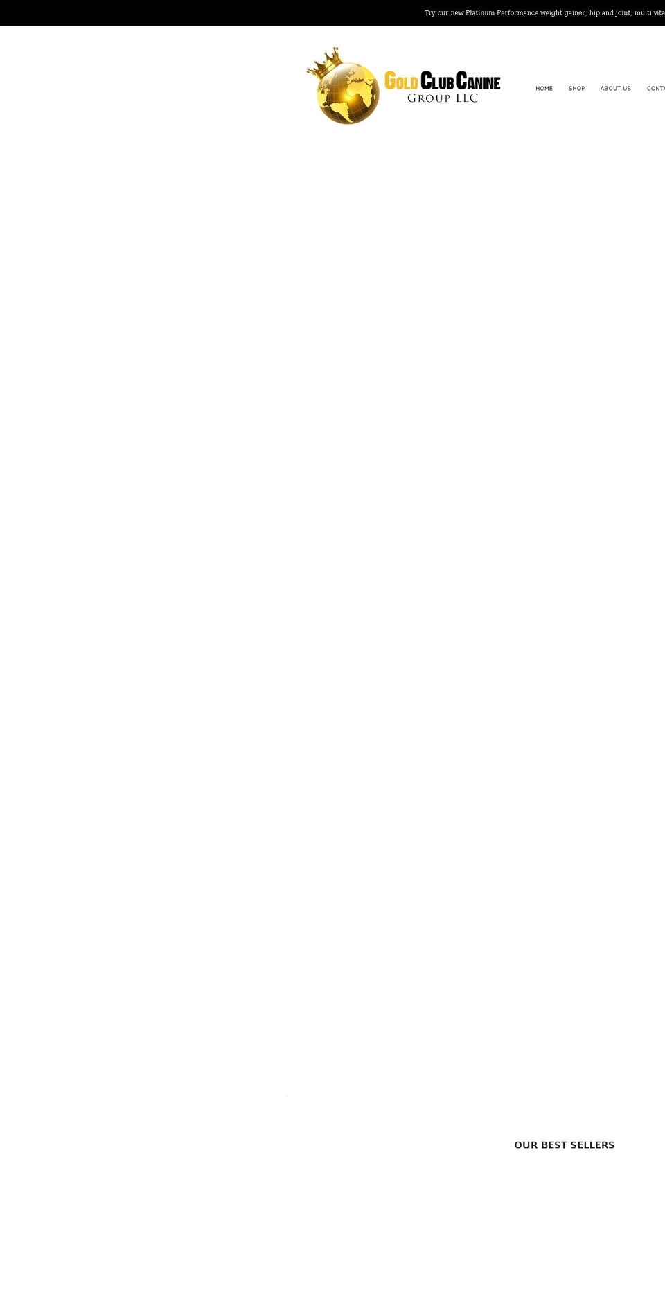 goldclubcaninegroup.com shopify website screenshot