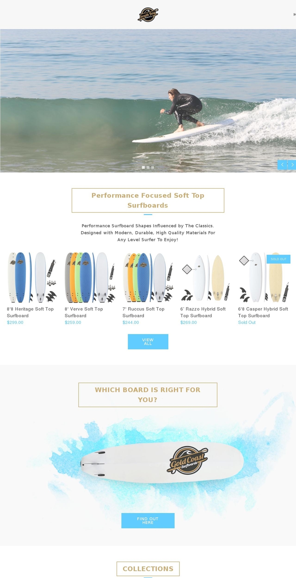 goldcoastboardcompany.org shopify website screenshot