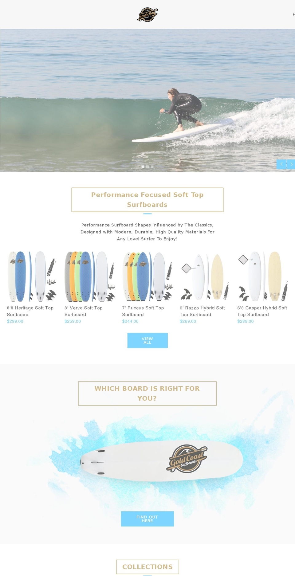 goldcoastboards.net shopify website screenshot