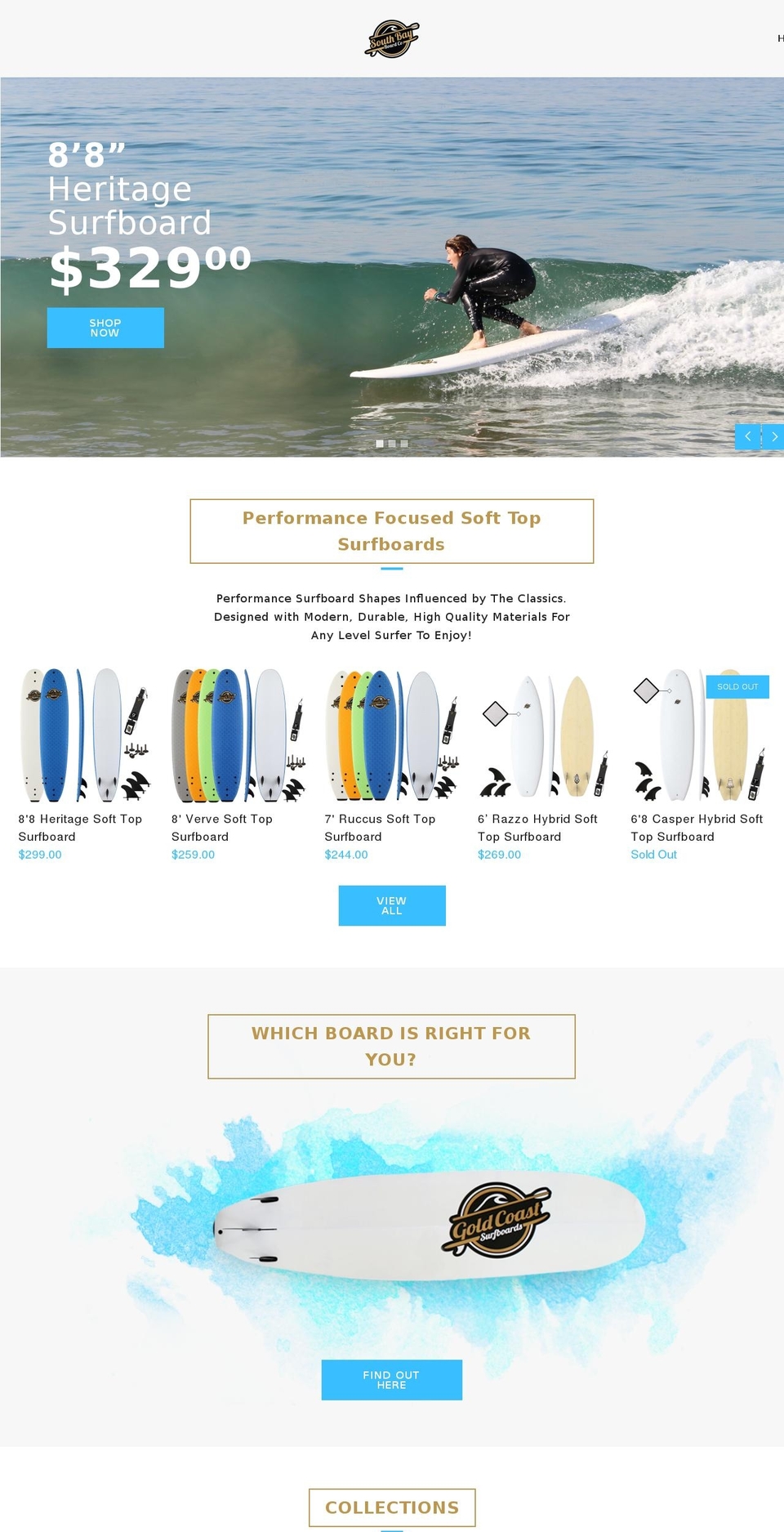 goldcoastboards.org shopify website screenshot