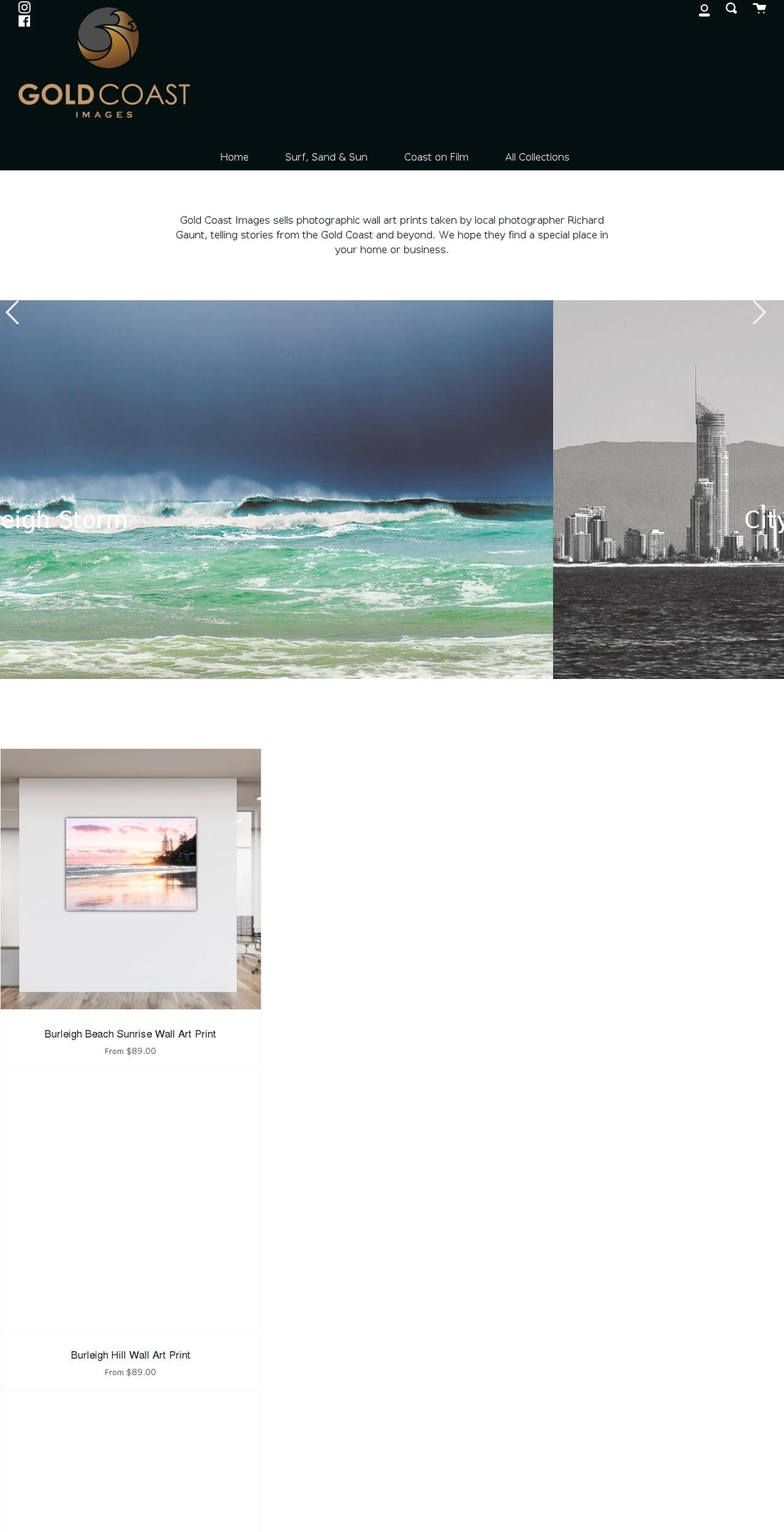 goldcoastimages.com.au shopify website screenshot