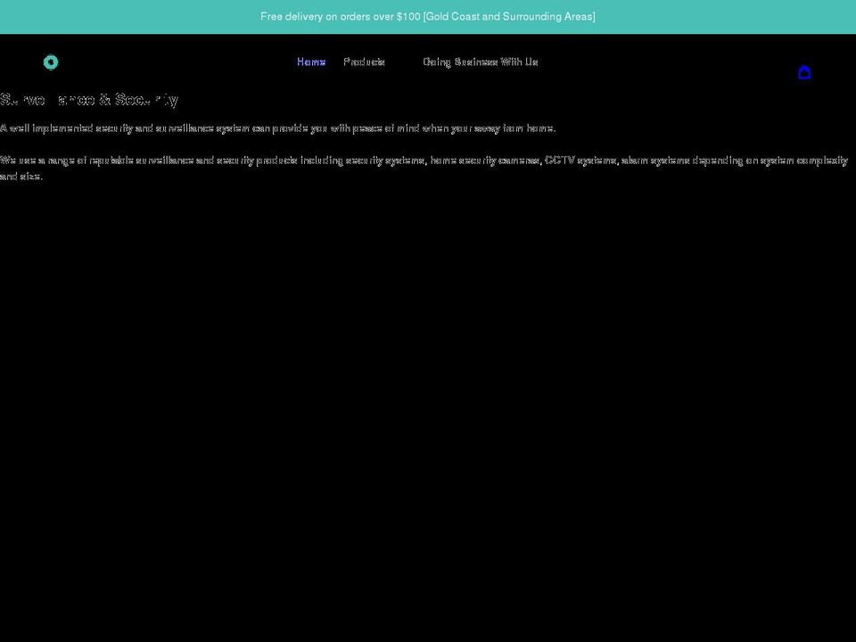 goldcoastsecuritycameras.com.au shopify website screenshot