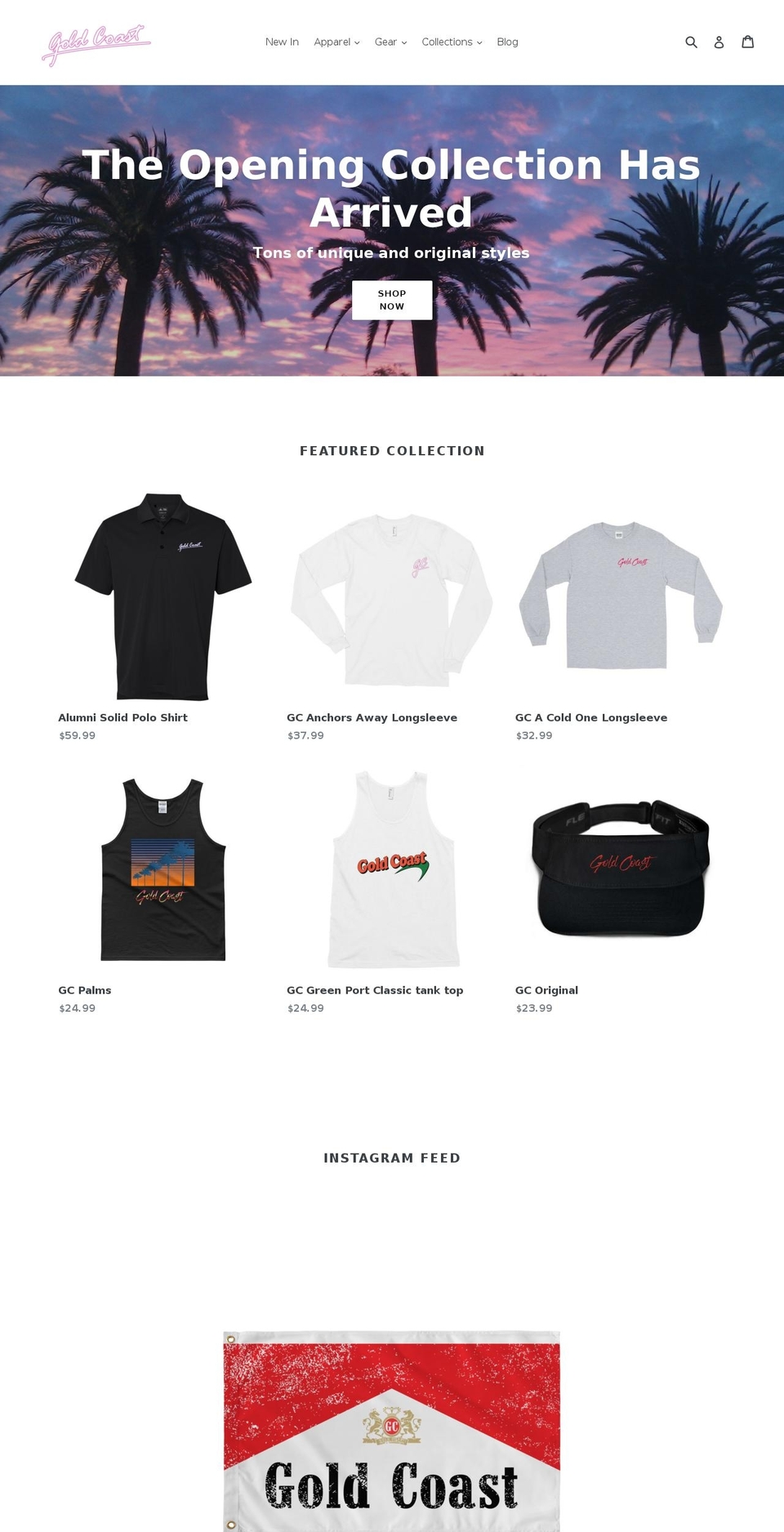 goldcoastshop.co shopify website screenshot