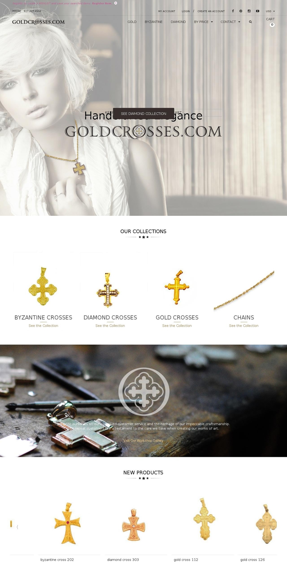 jewelry-r12 Shopify theme site example goldcrosses.com