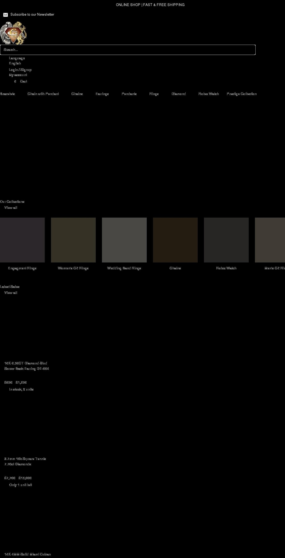 goldcustomla.com shopify website screenshot